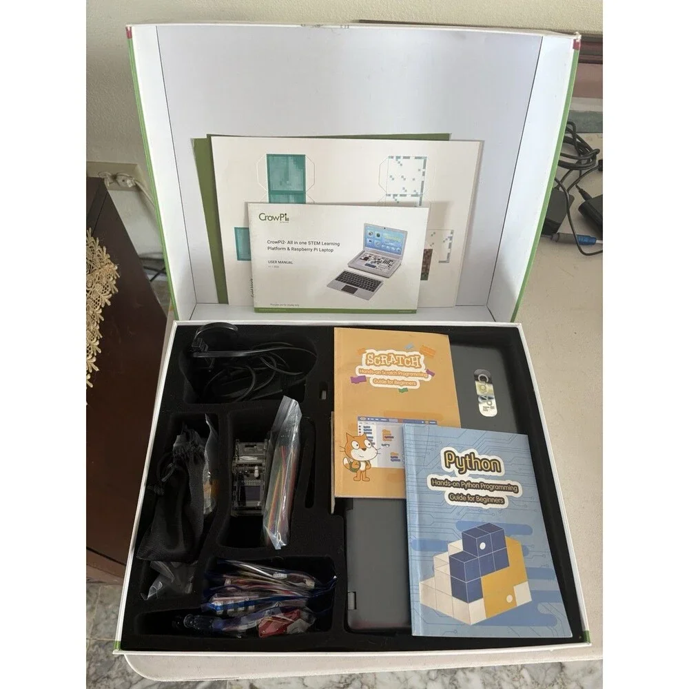 CrowPi2 Laptop All-in-One Stem Learning Platform Raspberry Pi 4B Laptop Tested